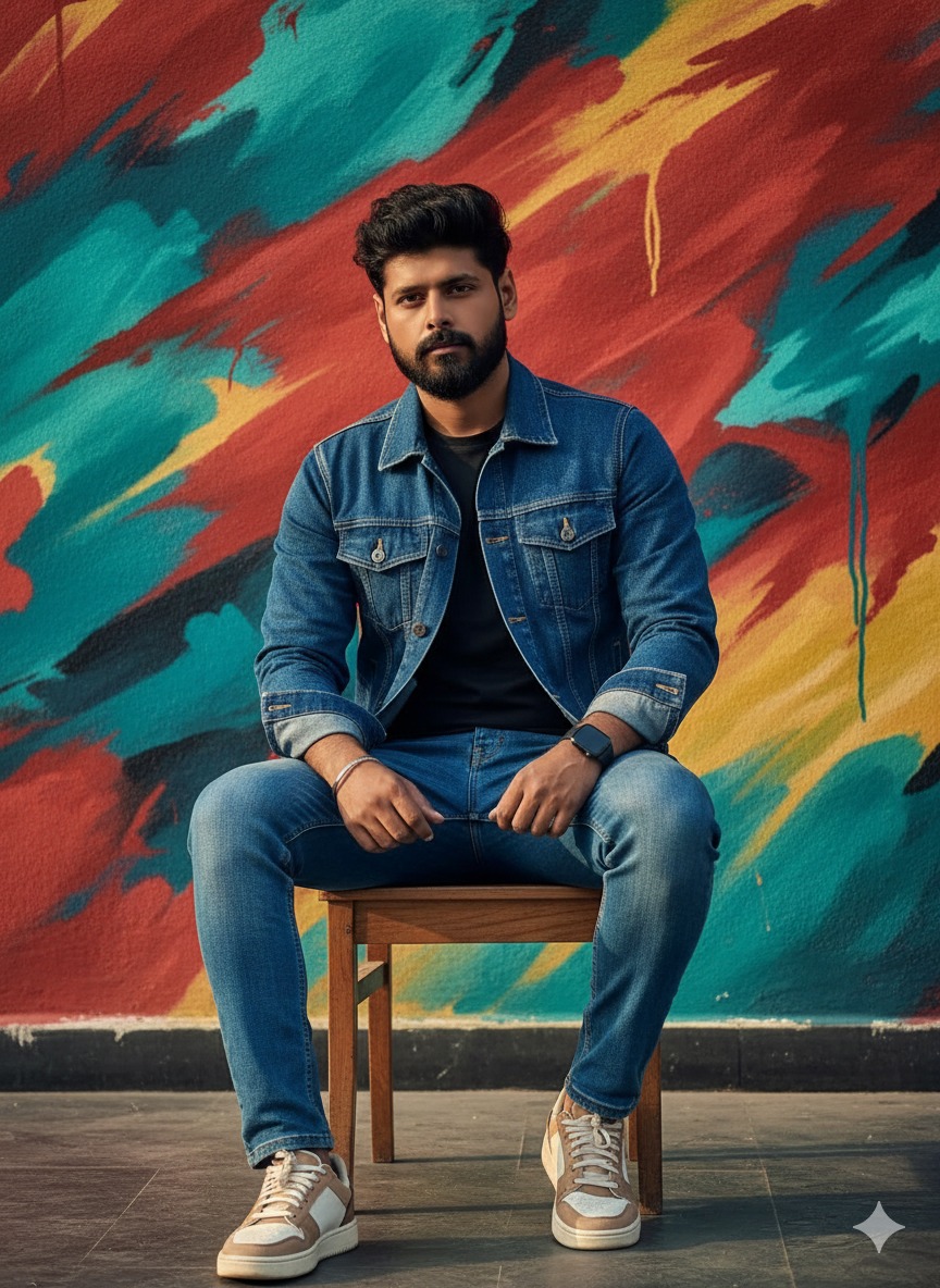 Urban Graffiti Boy Portrait