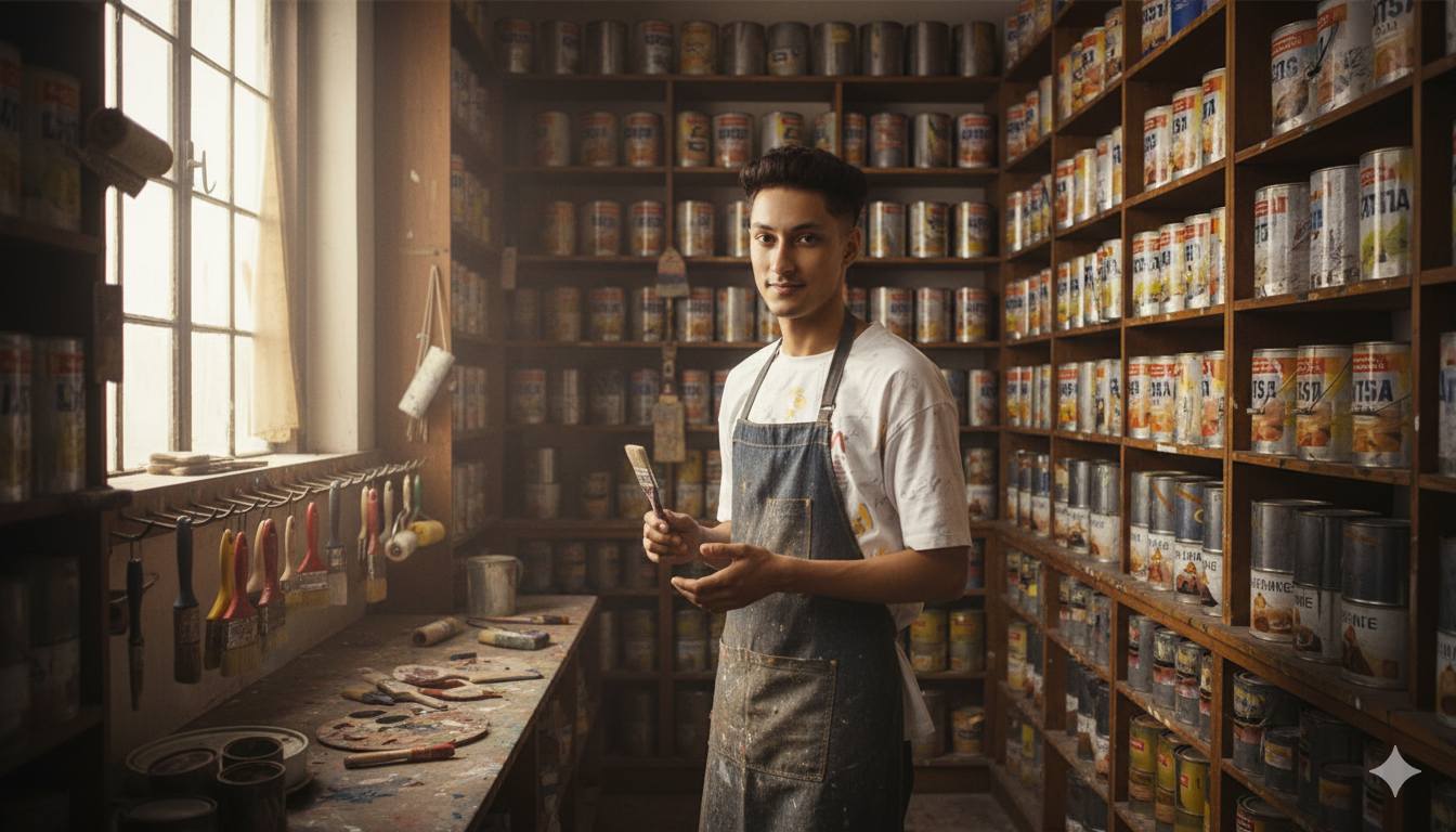 Paint Shop Interior Portrait