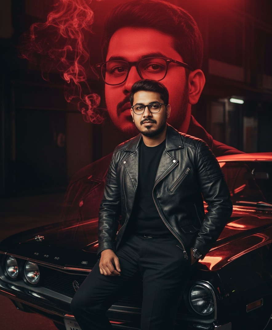 Luxury Muscle Car Portrait