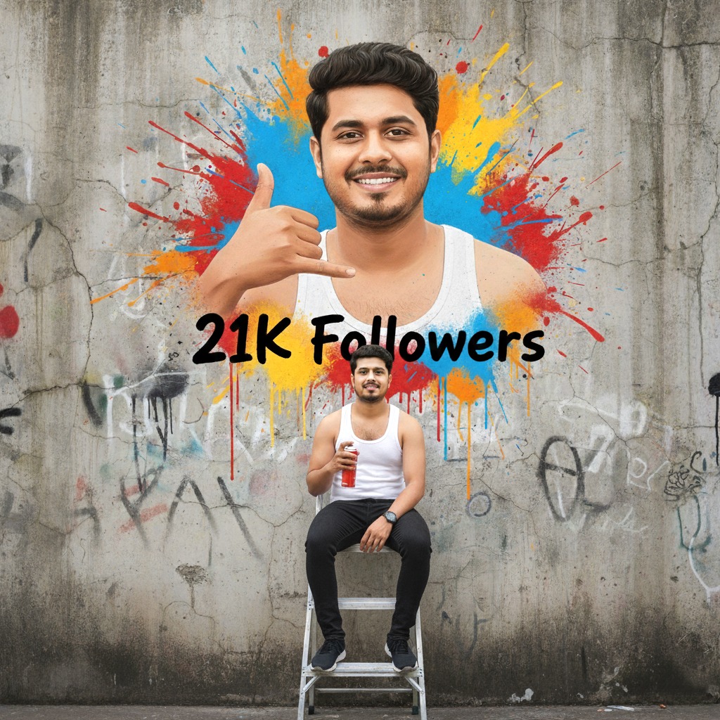 21K Followers Street Art Portrait