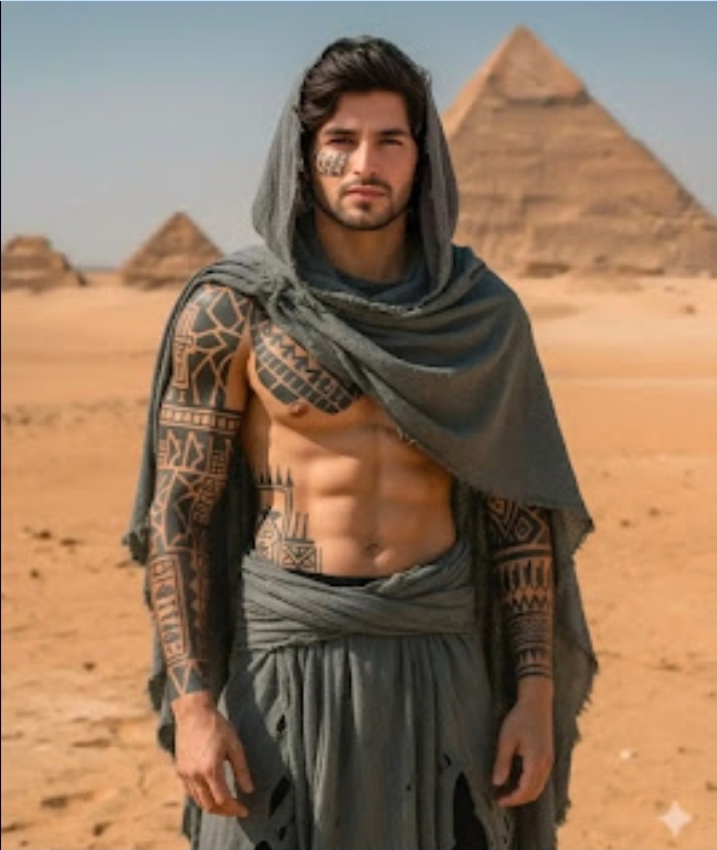 Egyptian Desert Warrior Portrait