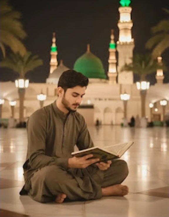 Islamic Quran Reading Portrait