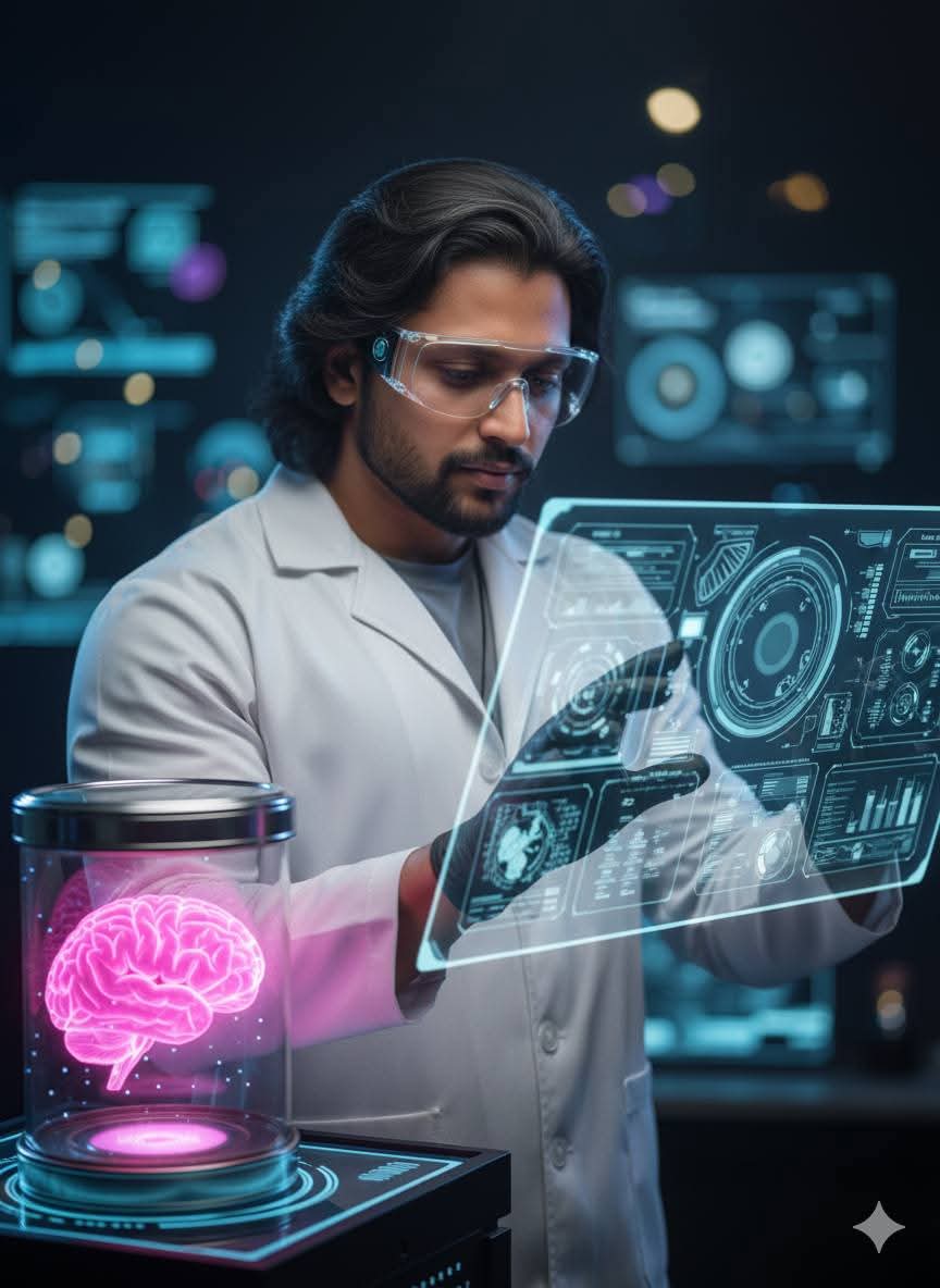 Futuristic Scientist Portrait