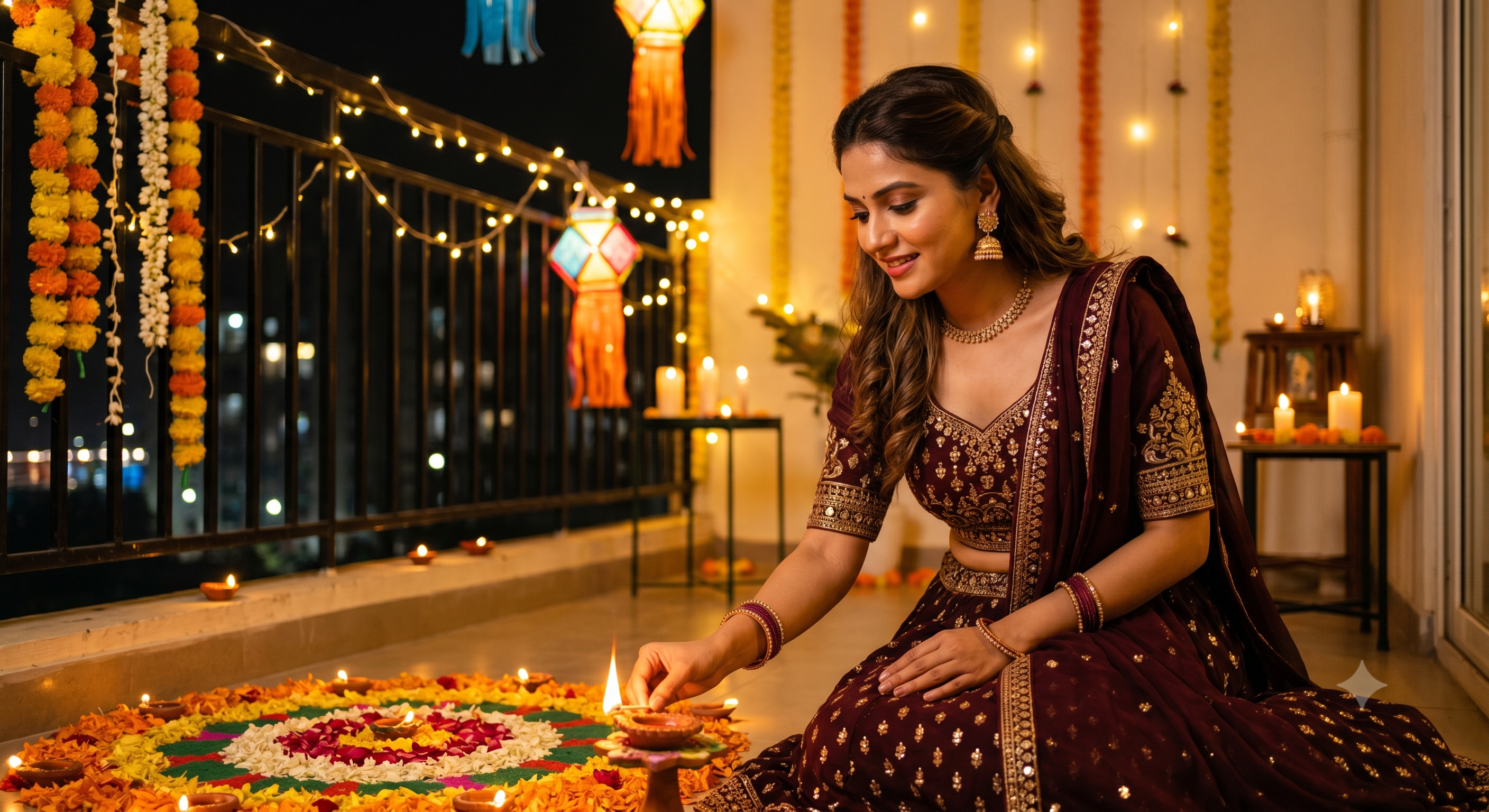 Diwali Festival Girl Portrait