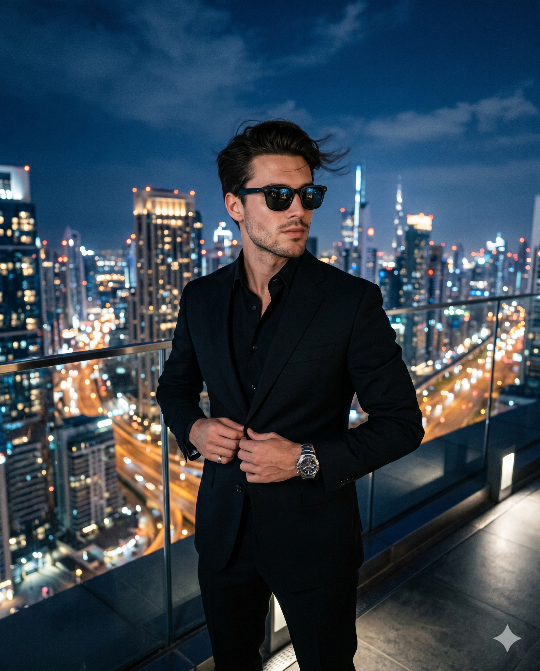 Skyline Rooftop Billionaire Portrait