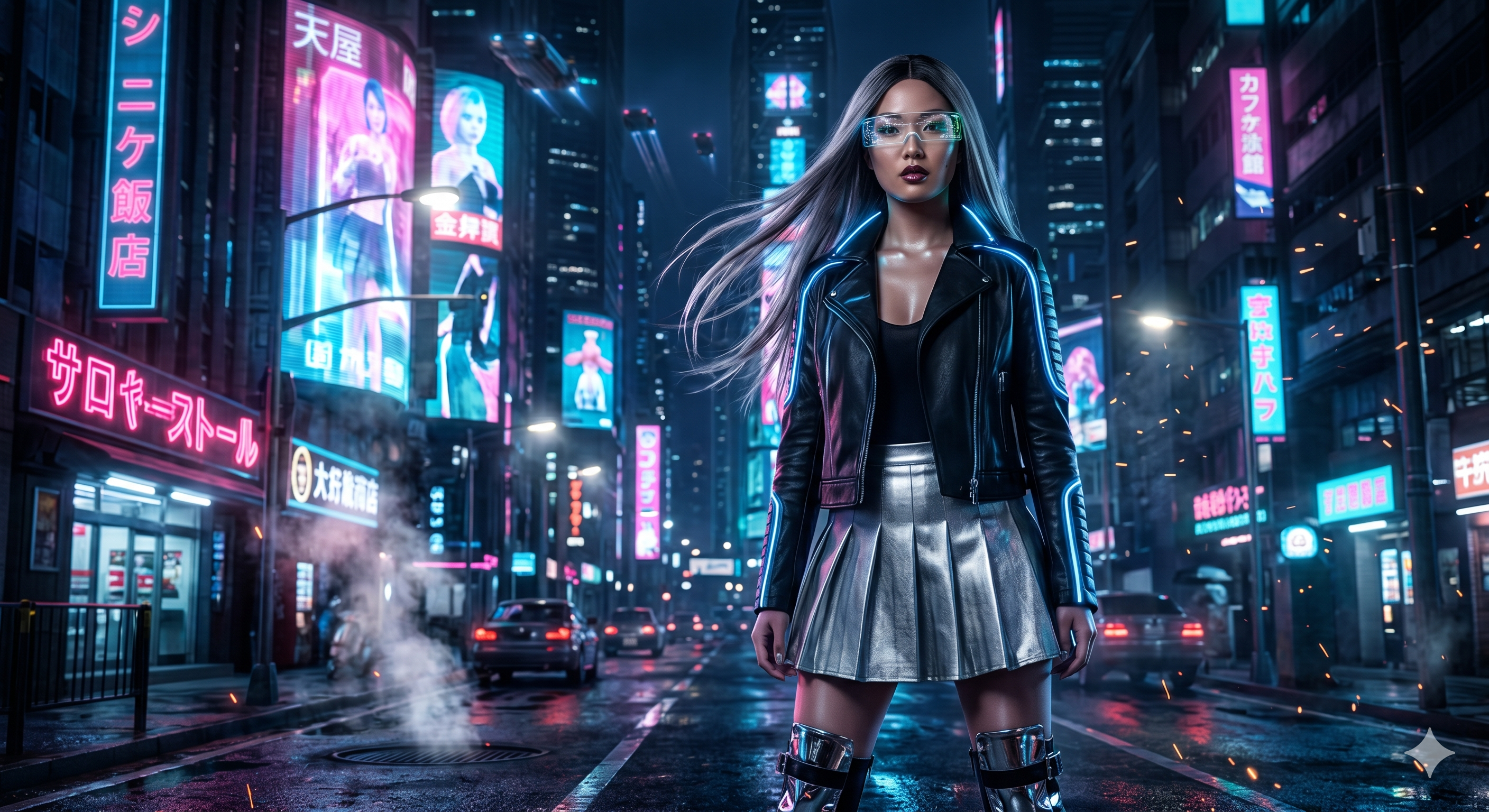 Cyber Queen Neon City AI Photo Prompt
