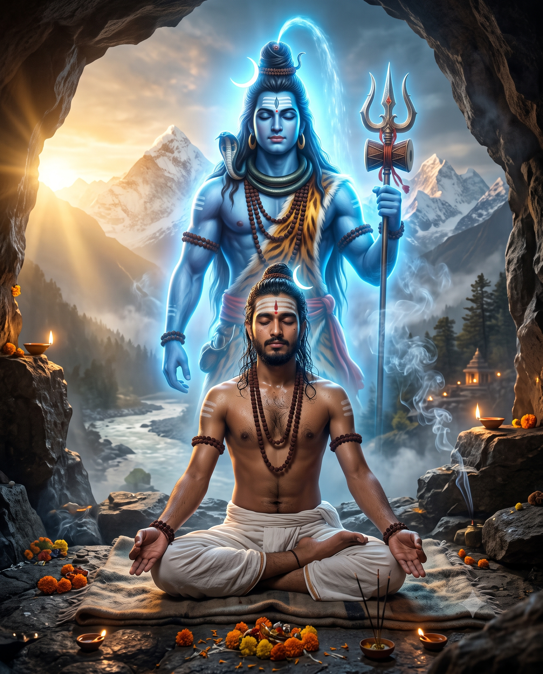 Divine Shiva Meditation AI Photo Prompt