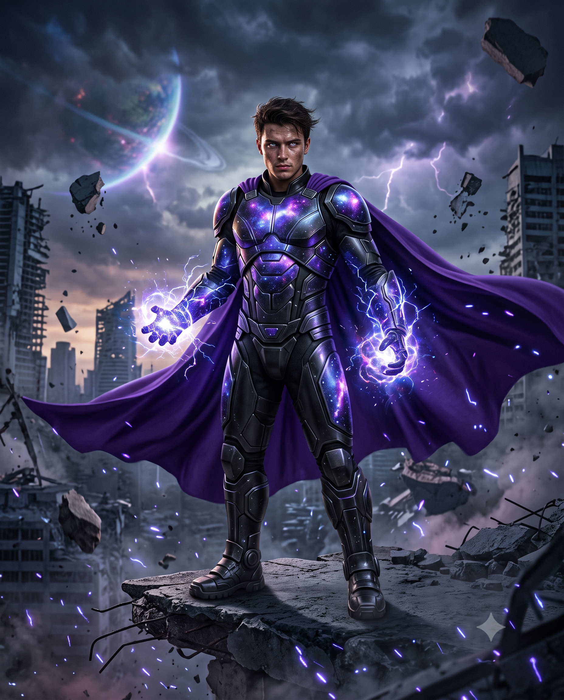 Cosmic Guardian Hero AI Photo Prompt