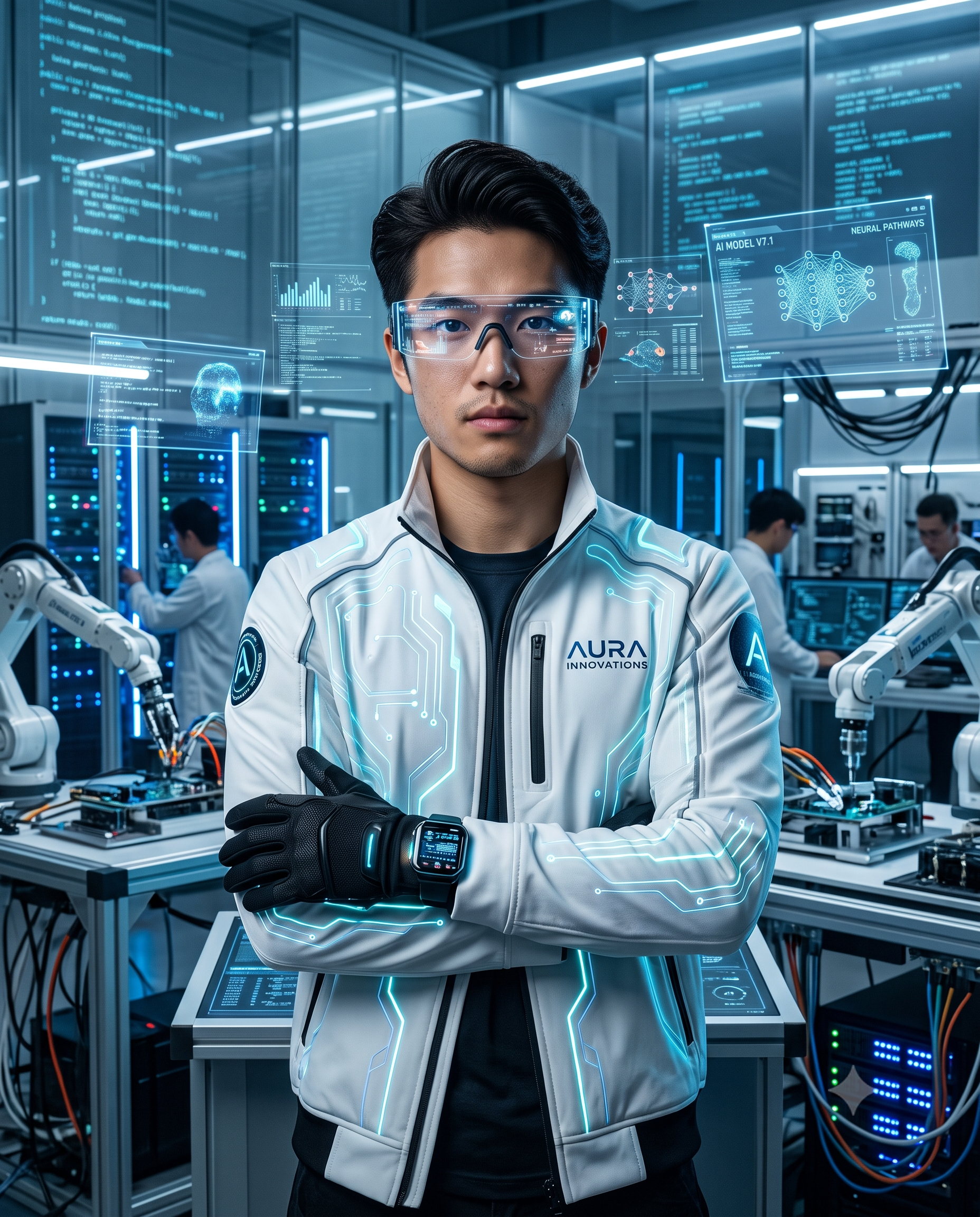 Future AI Engineer Lab Photo Prompt
