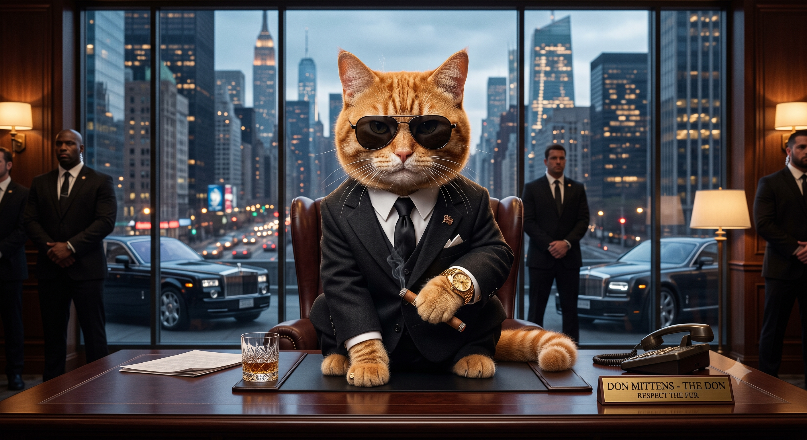 Cat Mafia Boss AI Photo Prompt
