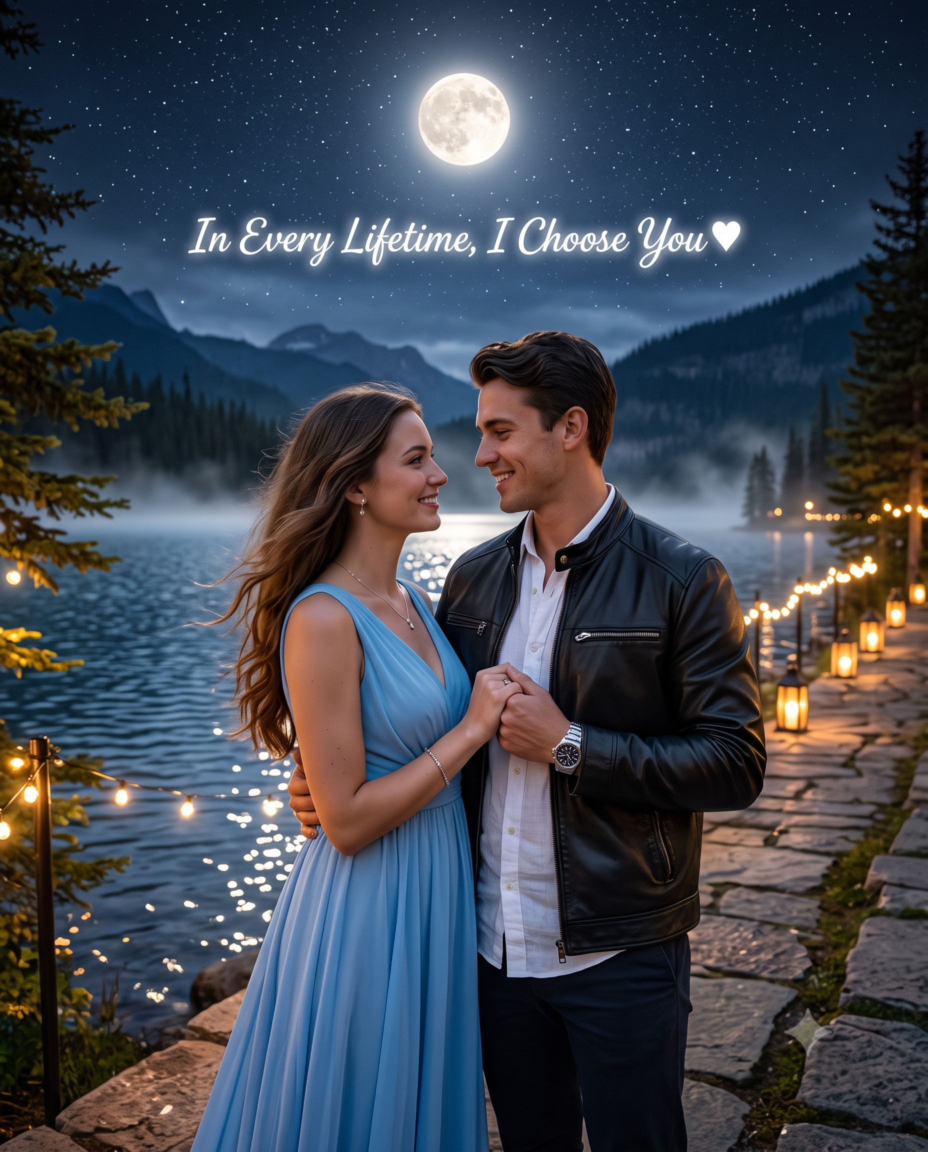 Moonlight Forever Love AI Photo Prompt