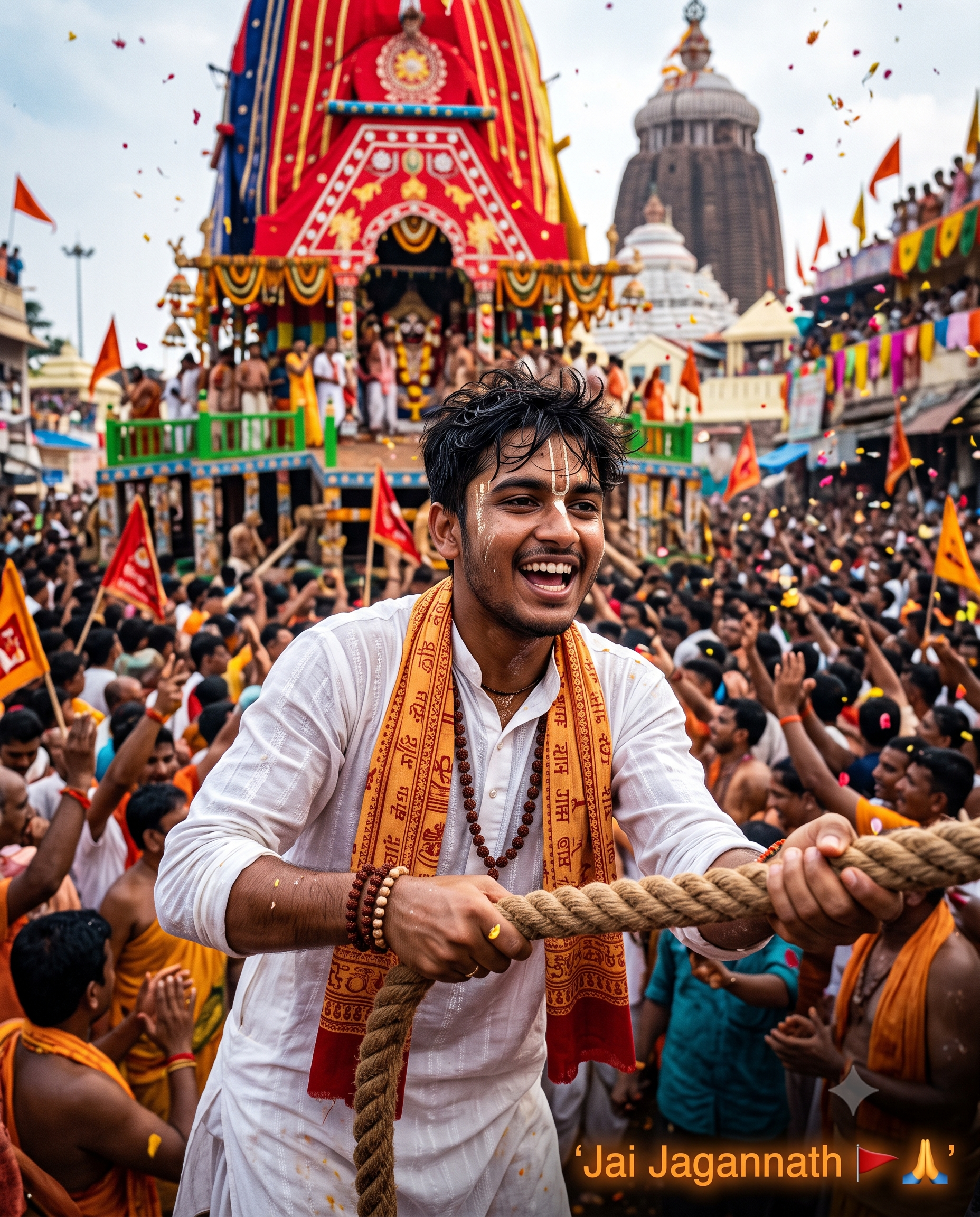 Divine Blessings of Jagannath Rath Yatra AI Photo Prompt