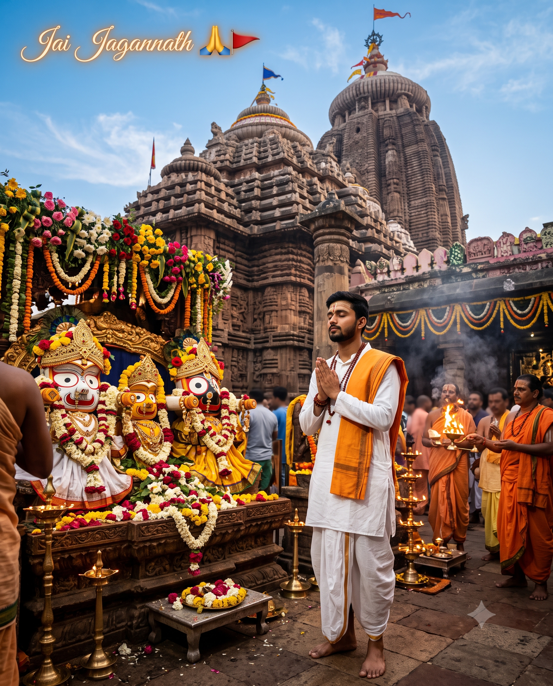 Jagannath Puri Temple Worship AI Photo Prompt