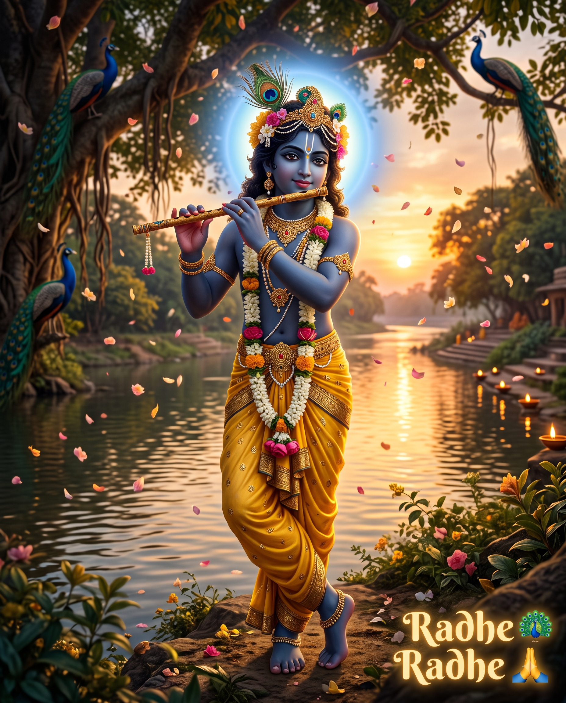 Divine Krishna Flute AI Photo Prompt
